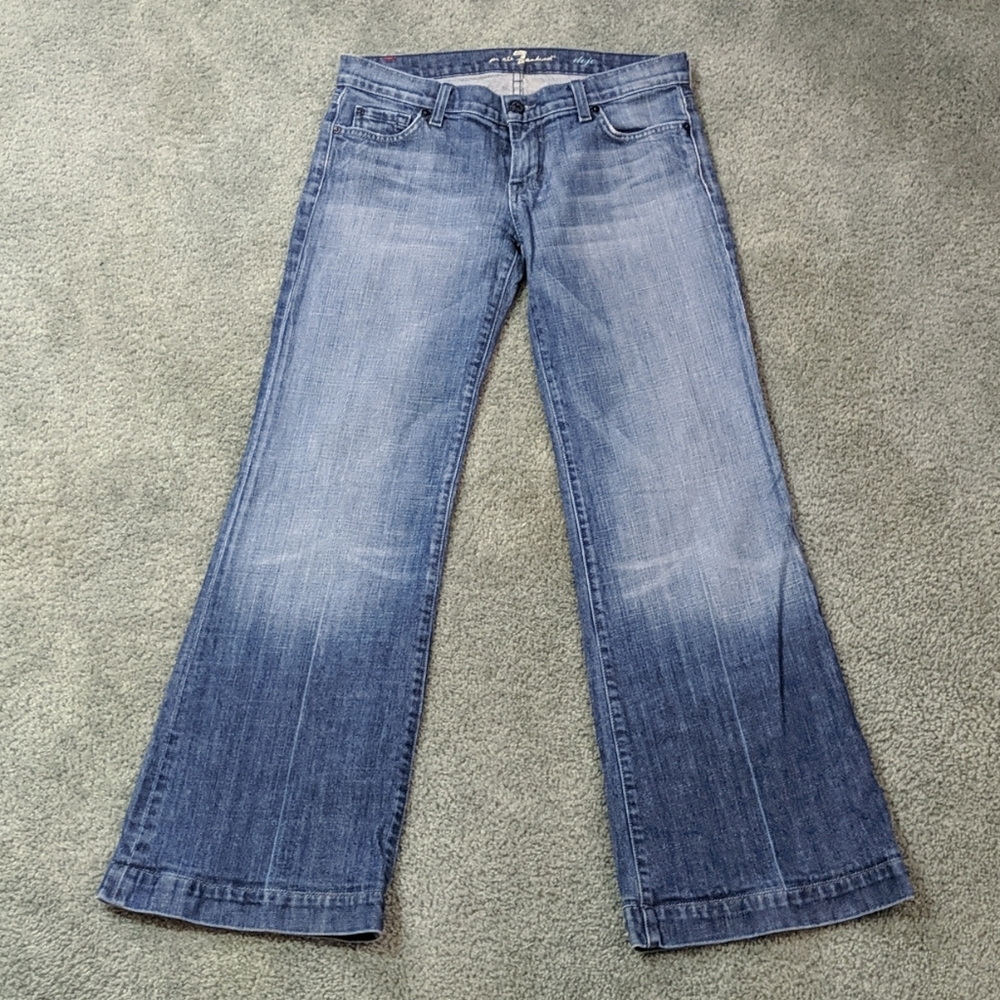 7 For All Mankind Wide Leg Flare Dojo Jeans 28